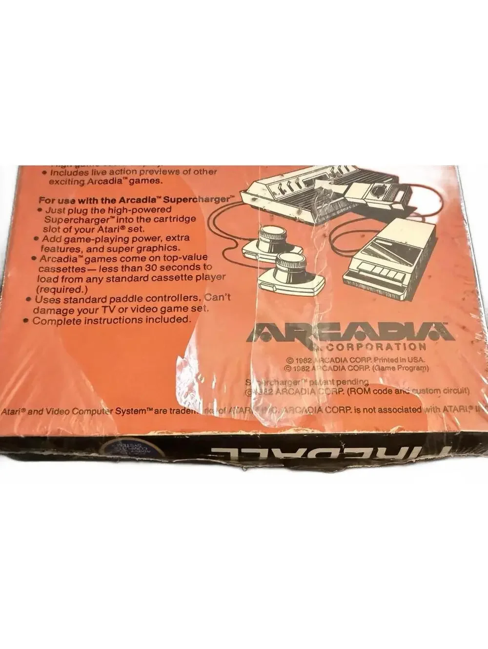 Arcadia Fireball Game for Atari Video Computer System, 1982 Release